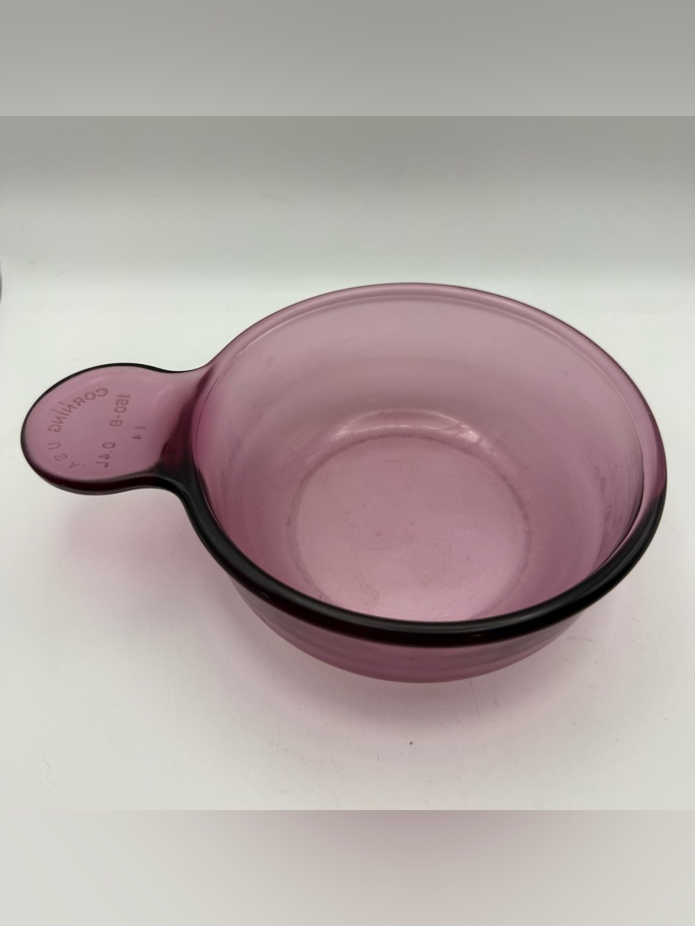 Amethyst Glass Prep Bowl Corning Visions "Grab-It" bowl in the cranberry color